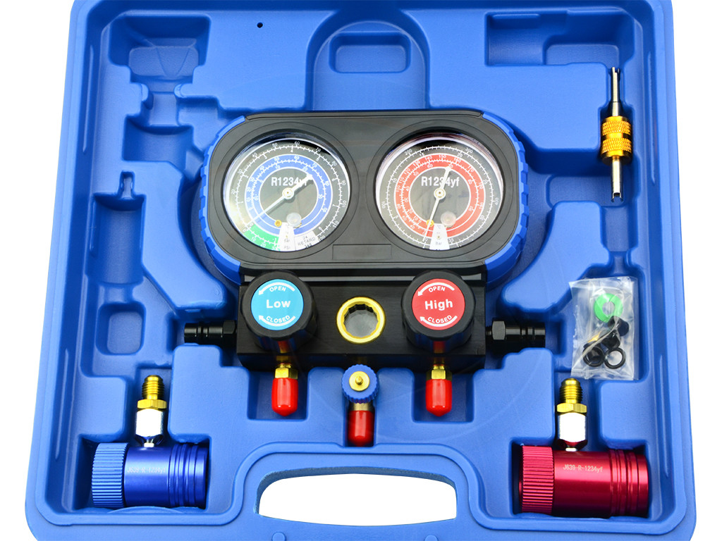 Digital HVAC AC Air Refrigeration Kit Manifold Gauge Leak Tester Diagnostic Tool